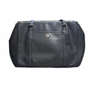 Coach Peyton Jordan Satchel Bag Black Saffiano Leather